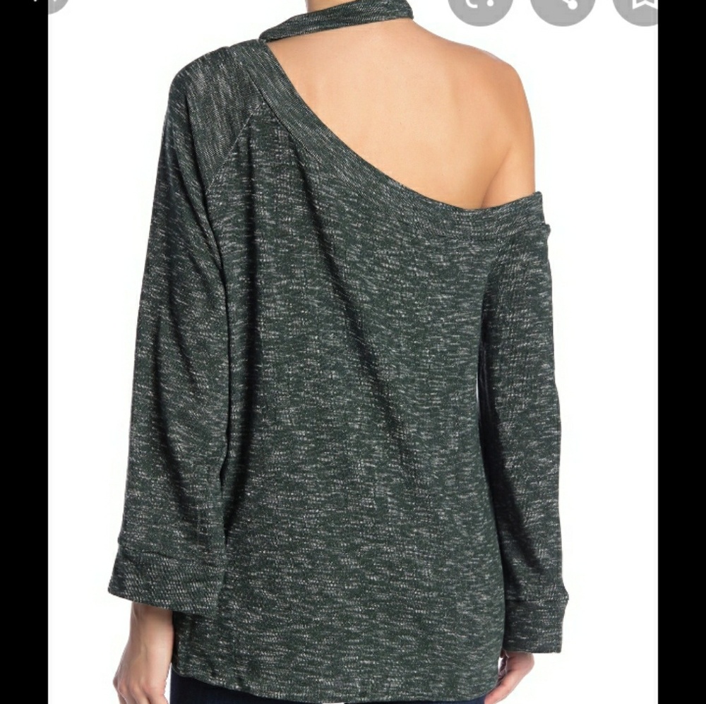 🌹Mock Neck Cutout Flare Long Sleeves Top Size S - Picture 2 of 7